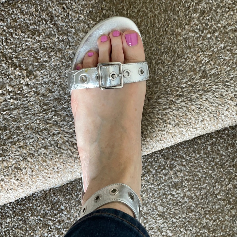 WHBM silver sandals
